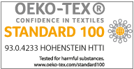 Certificat Oeko Tex standard 100;